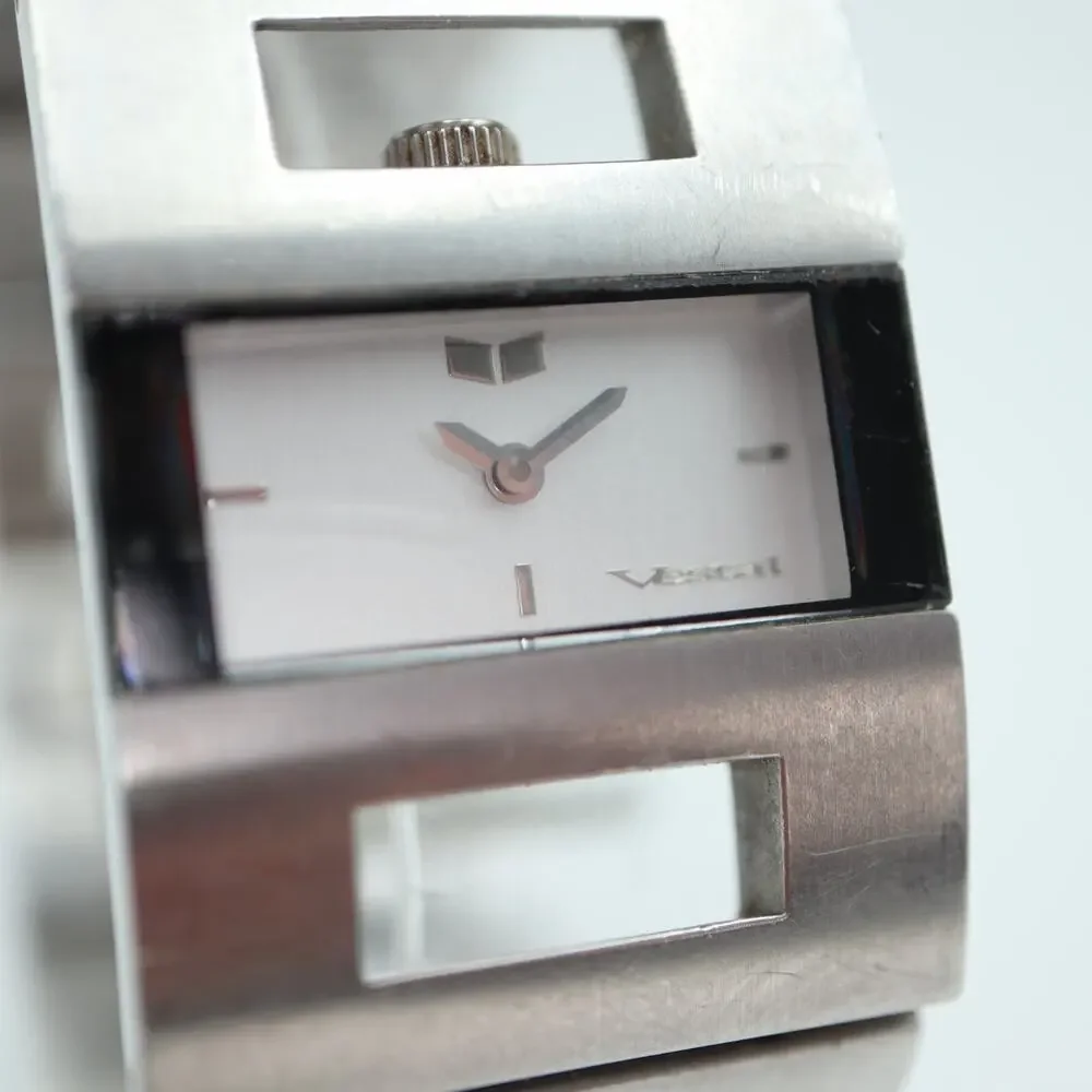 Vestal Seville Silver Tone Watch 27mm Rectangle Dial Stainless Steel New Battery